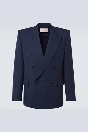VALENTINO Blazer en gabardina de lana virgen