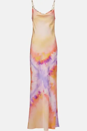 Paco rabanne Vestido lencero con tie-dye