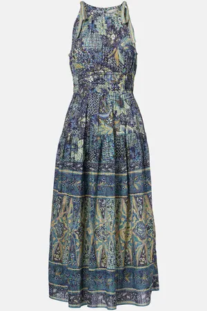 ULLA JOHNSON Vestido largo Essie en mezcla de algodón