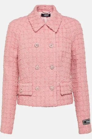 VERSACE Chaqueta cruzada de tweed bouclé