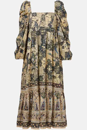 ULLA JOHNSON Vestido largo Natilda en mezcla de algodón