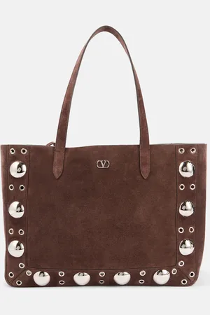 VALENTINO GARAVANI Shopper Nellcôte Medium de ante con tachuelas