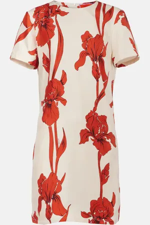 La DoubleJ Vestido corto de seda floral