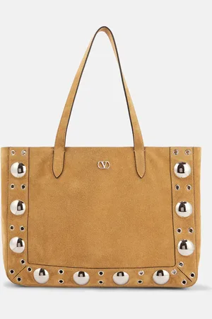 VALENTINO GARAVANI Shopper Nellcôte Medium de ante con tachuelas