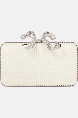 Self-Portrait Clutch Bow adornado con perlas sintéticas