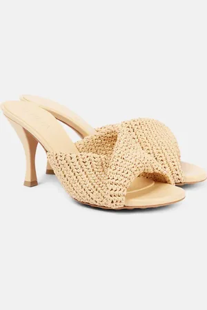 Bottega Veneta Mules Blink 80 en croché de rafia