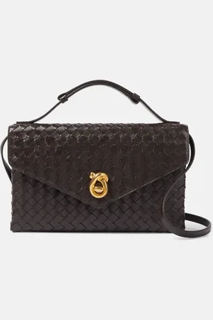 Bottega Veneta Bolso cruzado Knot Lock piel Intrecciato