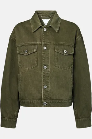 Bottega Veneta Chaqueta de denim con ante