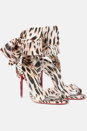 Christian Louboutin Sandalias Sandale Du Desert 100 de crepé satén