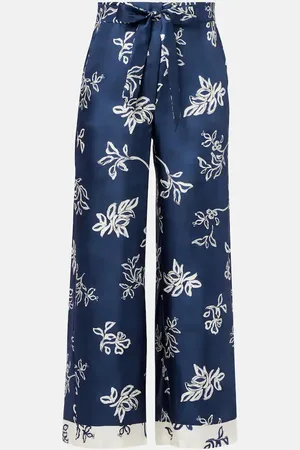 Max Mara Pantalones anchos Cinzia de seda de tiro alto