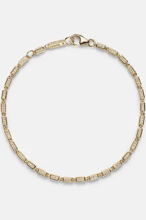 Suzanne Kalan Pulsera Block-Chain Mini de oro de 18 ct con diamantes