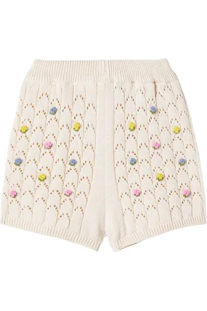 The New Society Shorts Canea de algodón bordados