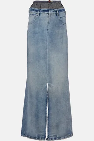 Maison Margiela Falda larga Four Stitches de denim