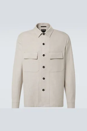 Ermenegildo Zegna Sobrecamisa en mezcla de seda, lana y lino