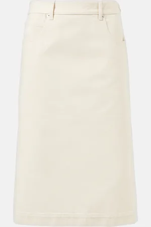 Bottega Veneta Falda midi en denim