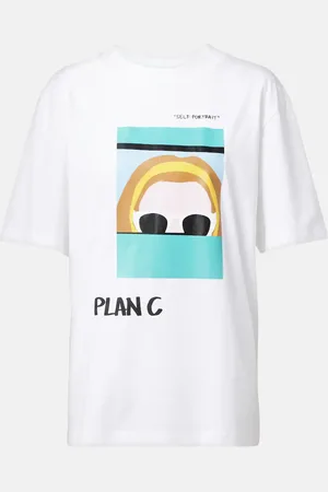 Plan C Camiseta de jersey de algodón estampada