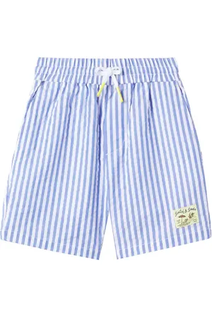 Scotch&Soda Shorts en sirsaca de algodón a rayas
