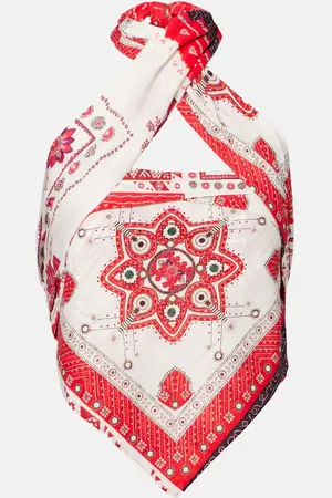 Marant Etoile Top Feyza de algodón estampado