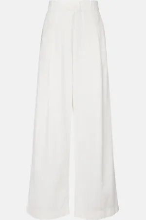 DRIES VAN NOTEN Pantalones anchos de denim de tiro alto