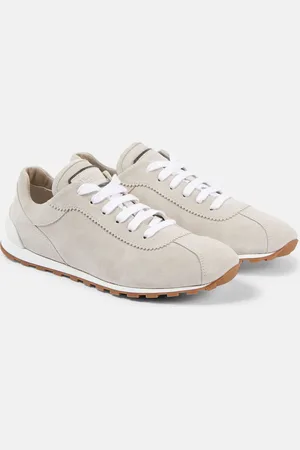Brunello Cucinelli Zapatillas de ante con Monili