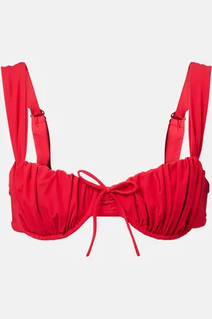 FAITHFULL THE BRAND Top de bikini Dinard fruncido