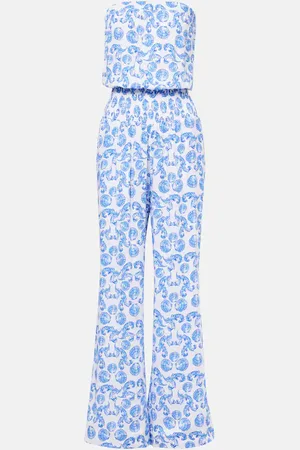 Melissa Odabash Mono bandeau Naomi de algodón fruncido