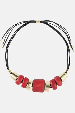 Isabel Marant Collar Paradise de piel con cuentas