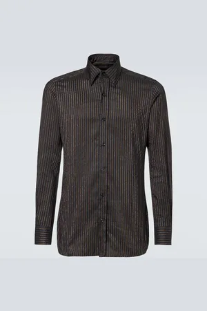Tom Ford Camisa de seda con raya diplomática