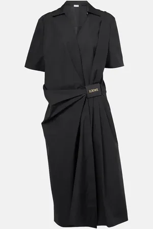 Loewe Vestido envolvente de popelín de algodón