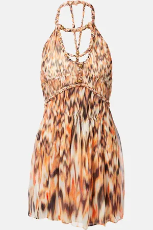 Isabel Marant Vestido corto Rozilda de seda estampado