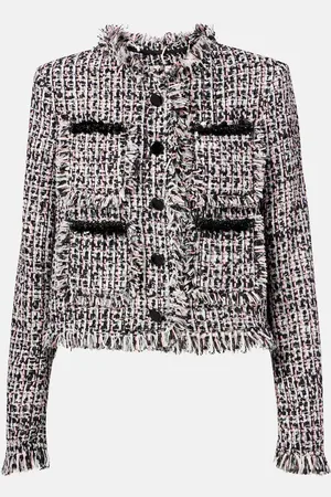 Self-Portrait Chaqueta de bouclé con flecos