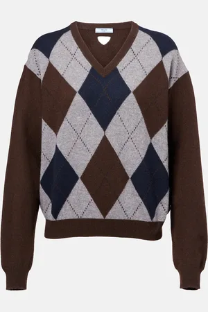 Prada Jersey de jacquard de cachemir con rombos