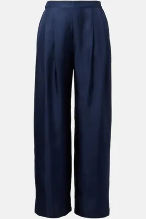 ASCENO Pantalones anchos Isola de seda