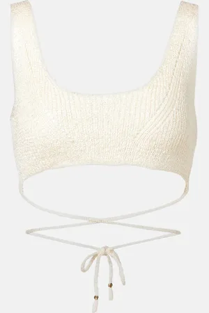 Bananhot Top de bikini Alma de punto con lentejuelas