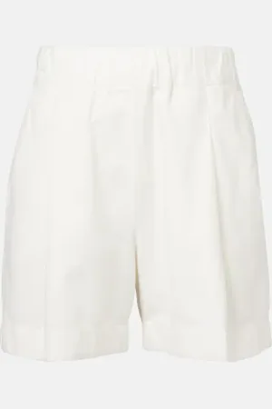 DRIES VAN NOTEN Shorts de denim fruncidos