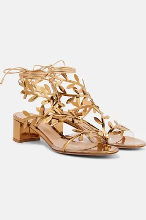 Gianvito Rossi Sandalias Flavia de piel metalizada