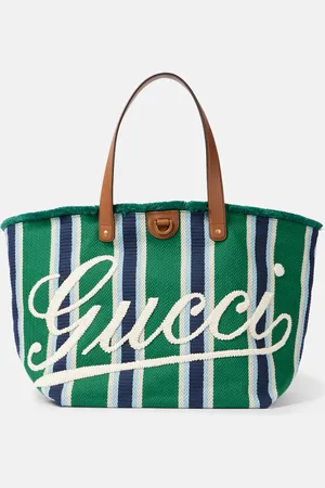 Gucci Tote Large de lona con logo bordado