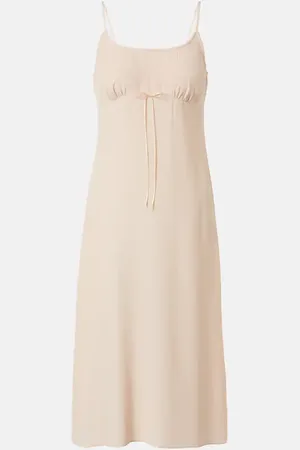 Simone Rocha Vestido lencero de crepé de china con lazo