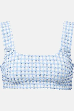 Simkhai Top de bikini Ainsley de cuadros vichy