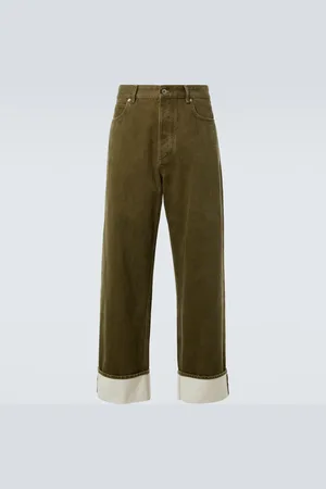 Bottega Veneta Jeans rectos con piel