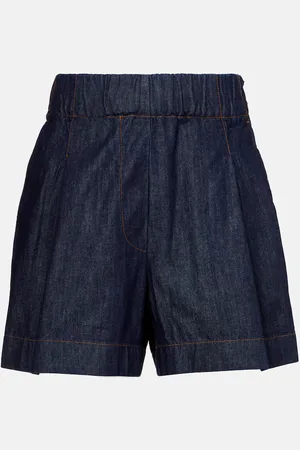 DRIES VAN NOTEN Shorts de denim de tiro alto