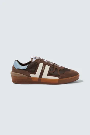 Lanvin Zapatillas Clay de piel con logo