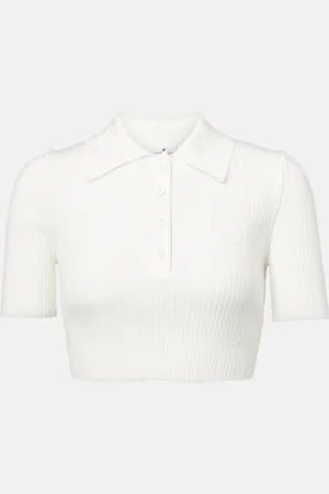 Courrèges Courrèges Polo cropped acanalado
