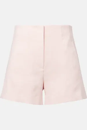 VERONICA BEARD Shorts Jazmin en mezcla de lino de tiro alto