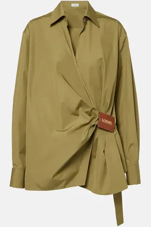 Loewe Camisa de popelín de algodón drapeada