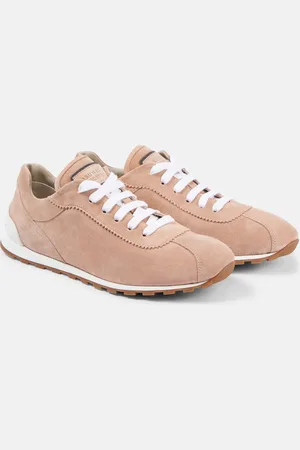 Brunello Cucinelli Zapatillas de ante con Monili