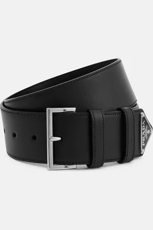 Prada Cinturón de piel con logo