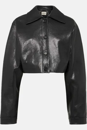 Khaite Chaqueta cropped Sue de piel