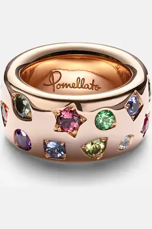 Pomellato Anillo Iconica Large de oro rosa de 18 ct con piedras