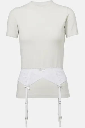 Balenciaga Camiseta Lingerie en mezcla de algodón